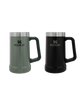 Stanley Adventure Insulated Big Grip Vacuum Steins 24 oz - Hammertone Green and Matte Black, 2-Pack